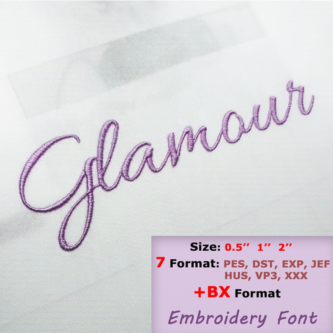 Script Embroidery Font, BX Font, 0.5