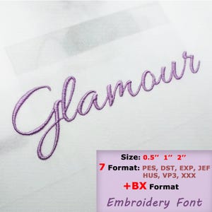 Script Embroidery font, BX font, 0.5"  1"  2" Formats: Bx Pes Dst Exp Jef VP3 Hus Xxx, BX Embroidery fonts, PES Font, Mini Embroidery Font