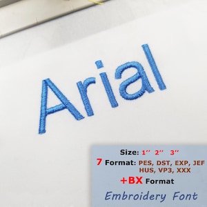 Arial Embroidery Font, BX Embroidery fonts,  BX font, PES Font, Machine Embroidery, Embroidery Designs, Bx Pes Dst Exp Jef VP3 Hus Xxx Fonts