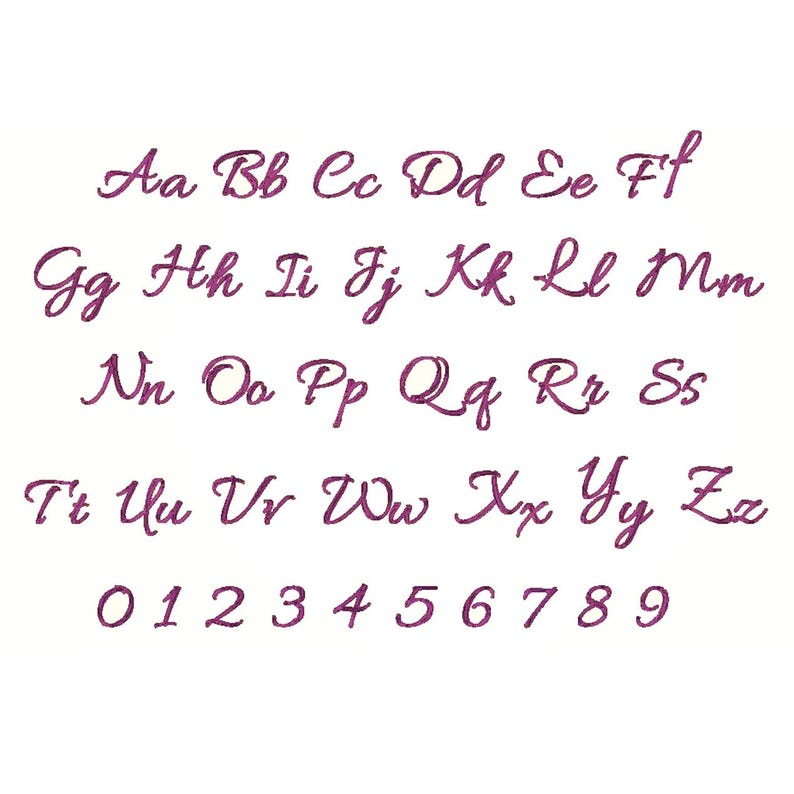 Script Embroidery Font, BX Font, 0.5