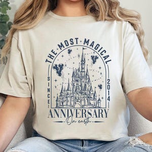 Disney The Most Magical Anniversary On Earth Shirt, Custom Disney Honeymoon Shirt, Magical Castle Anniversary Tee, Magic Kingdom Trip 373382