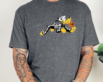 Skeleton Pluto Dog Shirt Pluto Pumpkin Shirt Skeleton Halloween Shirt Pluto Dog Halloween Shirt Halloween Shirt Funny Kids SkeletonTee373606