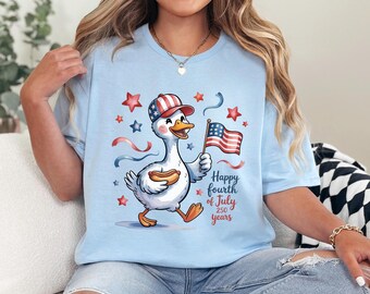 4th Of July Goose Shirt, Fourth of July Tee, Patriotic Shirt, July Fourth Goose Shirt, American Family Tee, Independence Day Shirt 375302