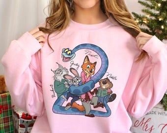Disney Zootopia 2 Signatures Sweatshirt, Walt Disney World Sweatshirt, Zootopia Characters Hoodie, Disneyland Zootopia Crewneck 374528