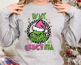 In My Grinch Era Sweatshirt, In My Grinch Era Hoodie, Funny Christmas Sweatshirt Family Grinch Sweatshirt Christmas Gift Crewneck 371944