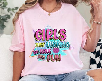 Summer Girls Trip Shirt Girls Just Wanna Have Fun Party Tee Bachelorette Shirt, Girls Night Out Shirt, Girls Party Shirt, 371320