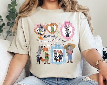 Coquette Mirror Zootopia Shirt, Judy Hopps Nick Wilde Shirt,Welcome To Zootopia Disney Shirt, Locket Zootopia Tee 374536
