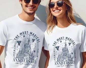 Disney The Most Magical Anniversary On Earth Shirt, Custom Disney Honeymoon Shirt, Magical Castle Anniversary Tee, Magic Kingdom Trip 373382