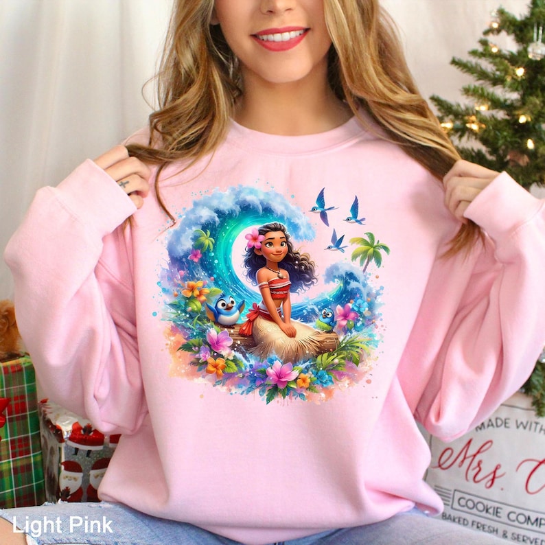 Sudadera de Moana 2, sudadera con capucha de Moana 2 de Disney, sudadera con capucha de viaje a la isla de Moana, sudadera con capucha de la princesa Moana, sudadera con cuello redondo de Disney Magic World 371955 imagen 1
