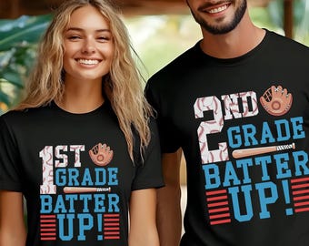 Batter Up School Grades Shirt, Baseball School Shirt, Back To School Shirt, School Grade Tee, First Day Of School Shirt 373450