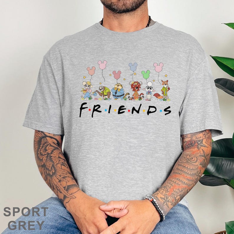 Disney Zootopia Characters Shirt, Nick Wilde Judy Hopps Shirt, Disney Friends Zootopia Balloons Shirt 374660 bild 2