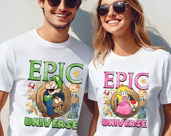 Super Mario Epic Universe Shirt Super Mario Epic Universe Matching Shirt, Mario & Friends Family Vacation Tees Super Mario Epic Shirt 373412