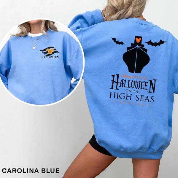 Disney Halloween On The High Seas Cruise Sweatshirt Halloween Disney Cruise Trip Spooky Family Cruise Hoodie, Horror Cruise Crewneck 374027