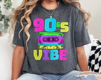 Retro 90's Vibe Casette Party Vibe Shirt  Vintage 90's Group Gift Shirt Retro Colorful Shirt 371583