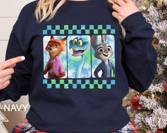 Gary De'Snake Nick Wilde Judy Hopps Sweatshirt, Disney Zootopia 2 Sweatshirt, Walt Disney World Hoodie, Disneyland Zootopia Crewneck 374668