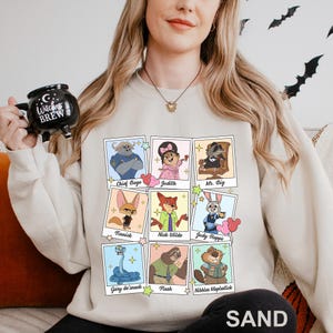 Disney Zootopia 2 Polaroids Sweatshirt, Walt Disney World Sweatshirt, Zootopia Characters Hoodie, Disneyland Zootopia Crewneck 374530 bild 9