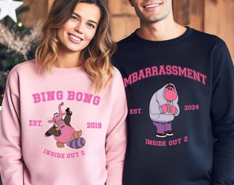 Custom Inside Out Characters Matching Sweatshirt Pixar Inside Out Family Hoodie,Sadness Embarrassment Fear Joy  Matching Crewneck, 372332