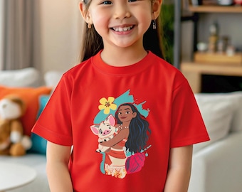 Disney Moana & Pua Shirt,  Moana Family Shirt Princess Moana Shirt, Disney Pua Pua Shirt,Moana Girls Trip Shirt Moana Birthday Shirt 371740
