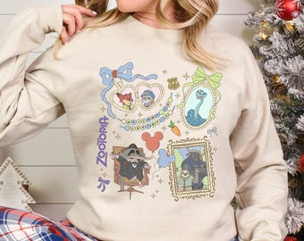 Zootopia 2 Coquette Bow Sweatshirt Judy Hopps Nick Wilde Hoodie Zootopia Fan Movie Crewneck Zootopia Friends Sweatshirt 374662