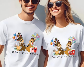 Disney Best Day Ever Chip And Dale Snacks Shirt Chip & Dale Matching Shirt, Double Trouble Trip Tee, Disney Chip and Dale Couple Tees 373172