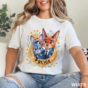 Chemise avec insigne de police Zootopia, chemise Judy Hopps, chemise Nick Wilde, chemise Disney Welcome To Zootopia, t-shirt police Zootopia 373856 image 17