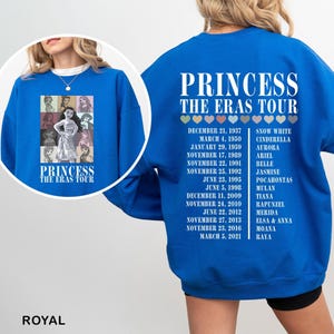 Sudadera Princesa Moana Eras Sudadera Regalo Princesa Disney Sudadera Princesa Eras Tour Disney Sudadera con capucha Viaje Familiar Princesa Cuello Redondo 372325 imagen 7