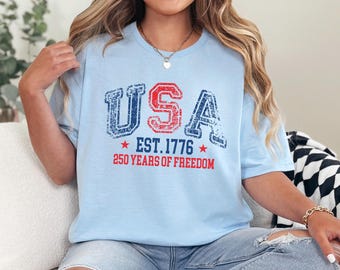 America 250 Years 1776-2026 Shirt, USA 250th Anniversary Shirt, Patriotic Eagle Tee, 4th Of July American Flag Shirt 375432