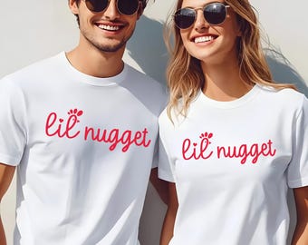 Lil Nugget Shirt Little Chicken Birthday Shirt, Shirt for Kids New Pregnancy Announcement Toddler Shirt, Baby Shower Gift Tee New Mom 373460