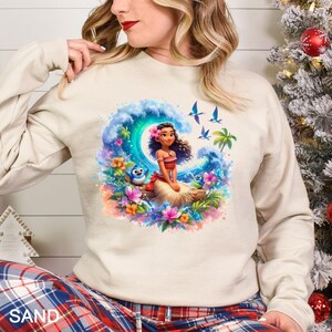 Sudadera de Moana 2, sudadera con capucha de Moana 2 de Disney, sudadera con capucha de viaje a la isla de Moana, sudadera con capucha de la princesa Moana, sudadera con cuello redondo de Disney Magic World 371955 imagen 7