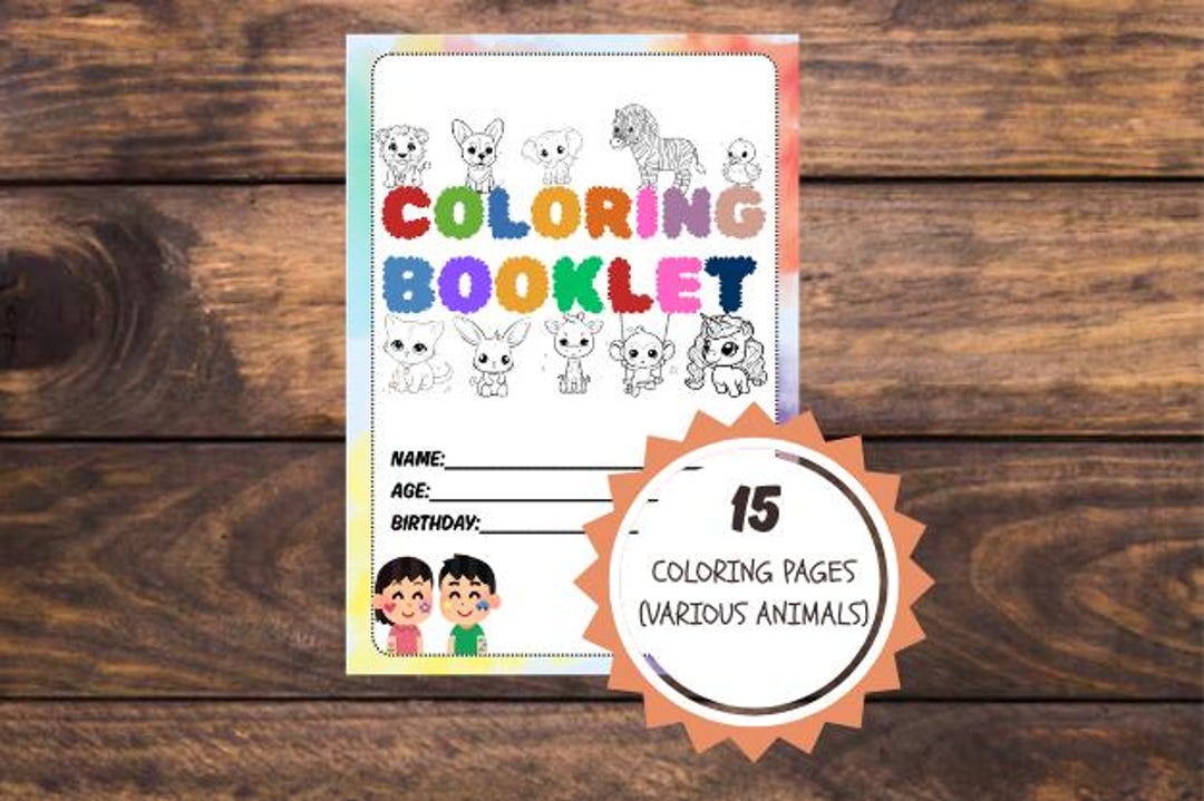 Coloring Booklet, Animals Coloring Booklet, Children's Coloring Book ...