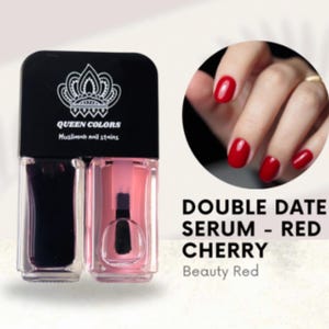 Henna Nail Stain Set (2pcs, 5ml)  | Organic Henna & Nail Serum Halal |  – Wudhu-Friendly and Water-Permeable | Natural Mehndi Nail Kit