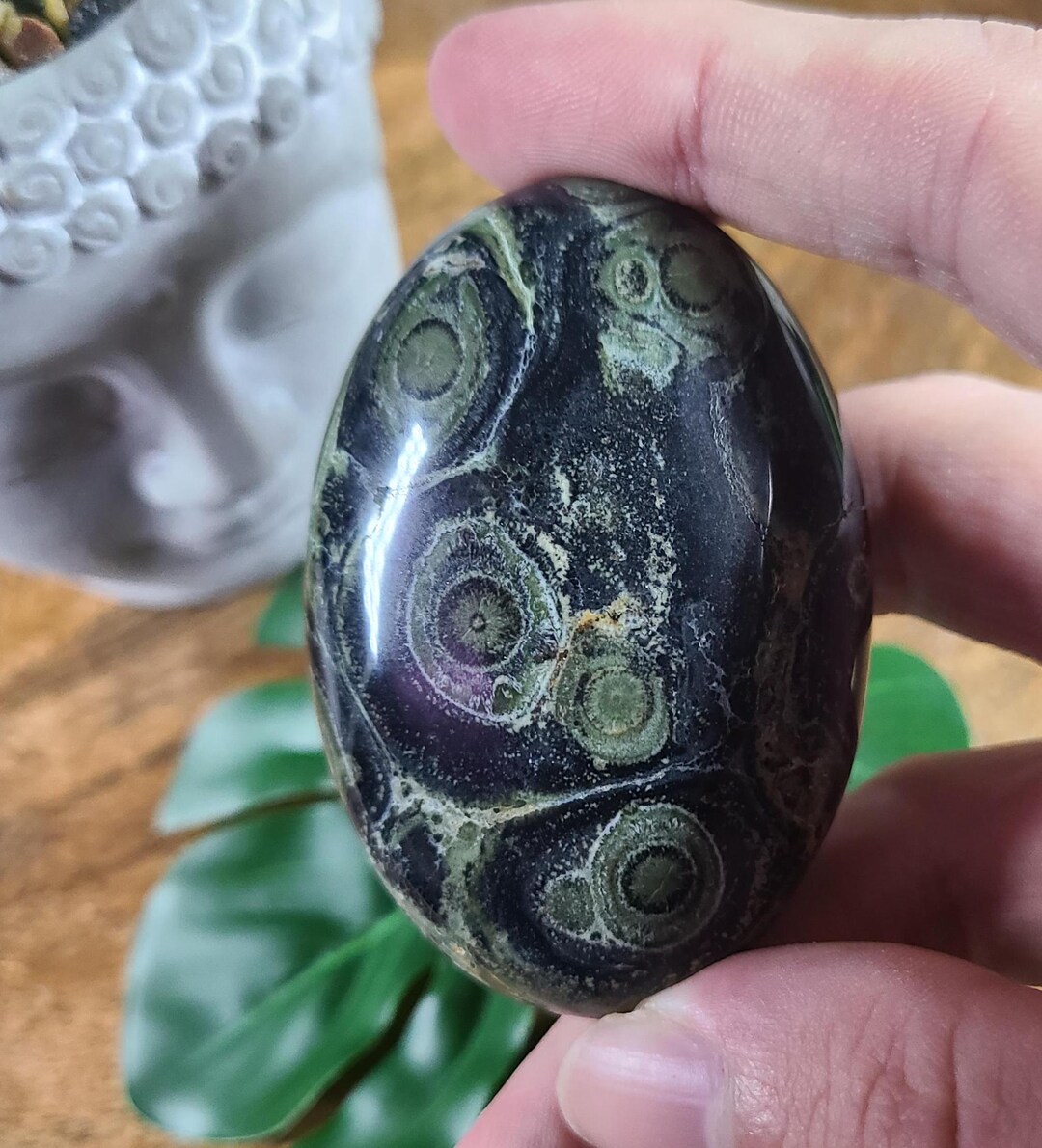 Kam Baba Jasper Palm Stone, Natural Smooth Polished, Natural Stone ...