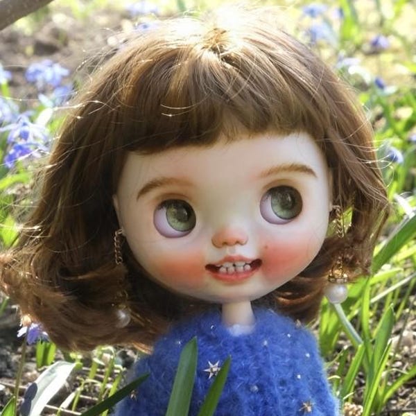 smiling blythe custom ooak laughing doll