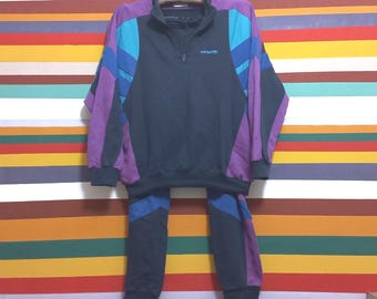 Vintage Adidas Tracksuit 1980s | Orange Jogging Set, Jacket