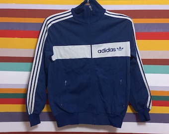 Adidas Originals Vintage 80s Zip Jacket Tracksuit Top, Size L, D