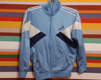 Adidas archive Vintage jacket 80s〜90s 水色 Vintage 80s/90s adidas Track Jacket Relaxed Streetwear | ThriftTale