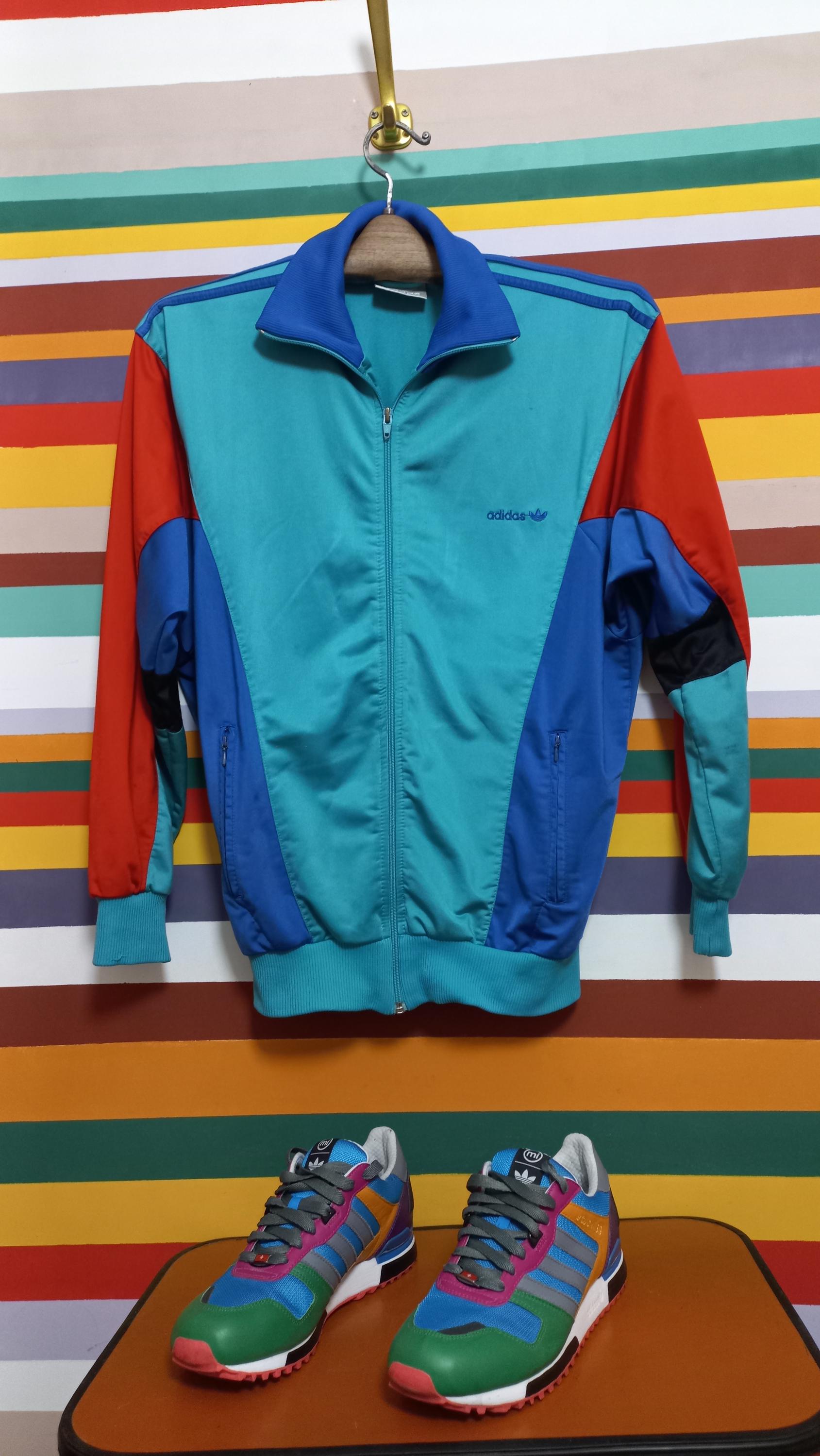 Vintage 90s Adidas Track Jacket - Multicolor Retro Sportswear