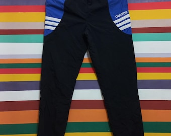 90s Vintage Adidas Nylon Sport Hose: M Schwarze Hose