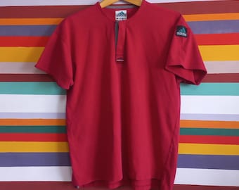 Vintage 90s Adidas Equipment T-shirt  Size M Casual City Sportswear Red T-shirt