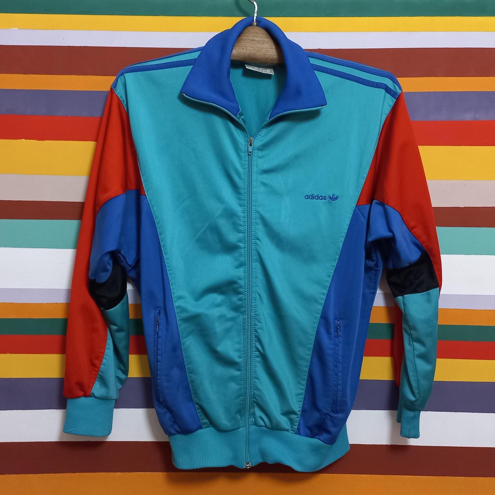 Vintage 90s Adidas Track Jacket - Multicolor Retro Sportswear