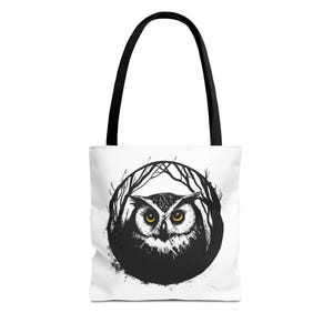 Mystische Eule Einkaufstasche, Perfekt für Naturliebhaber, umweltfreundliche Einkaufstasche, Eule Kunst Geschenk, stilvolle Tasche für alle Gelegenheiten