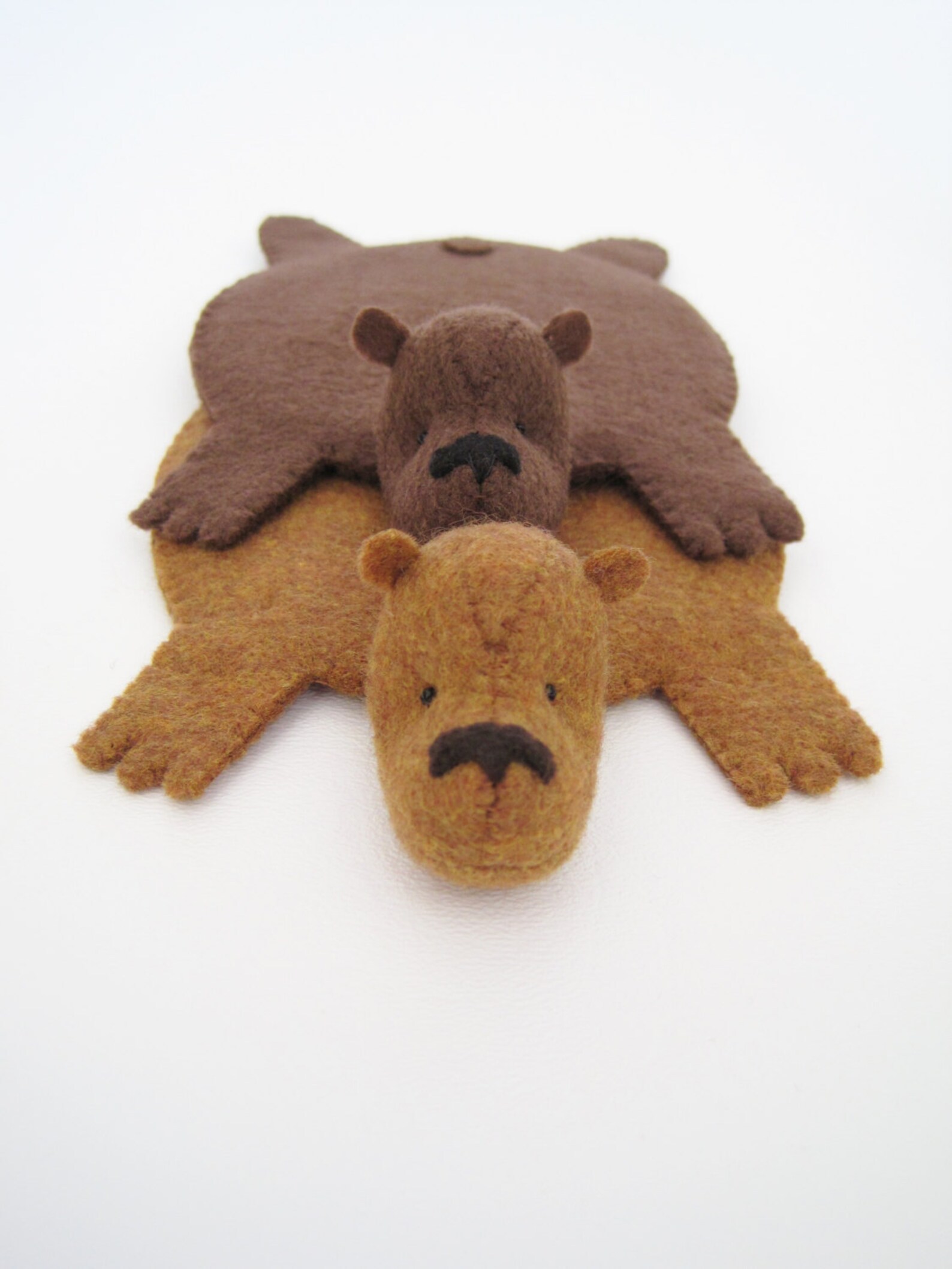 Bear Coaster Set of Two by Dandyrions / Home Decor / Felt Etsy