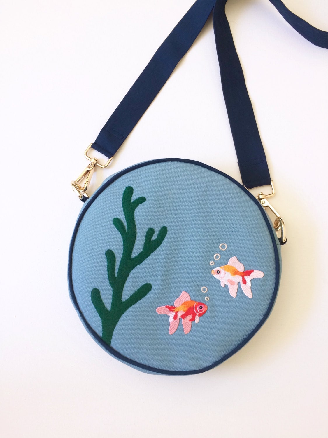 Fish Bowl Purse shoulder Bag With Detachable Strap by Etsy