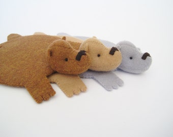 Bear Rug Coaster set of Two | Etsy