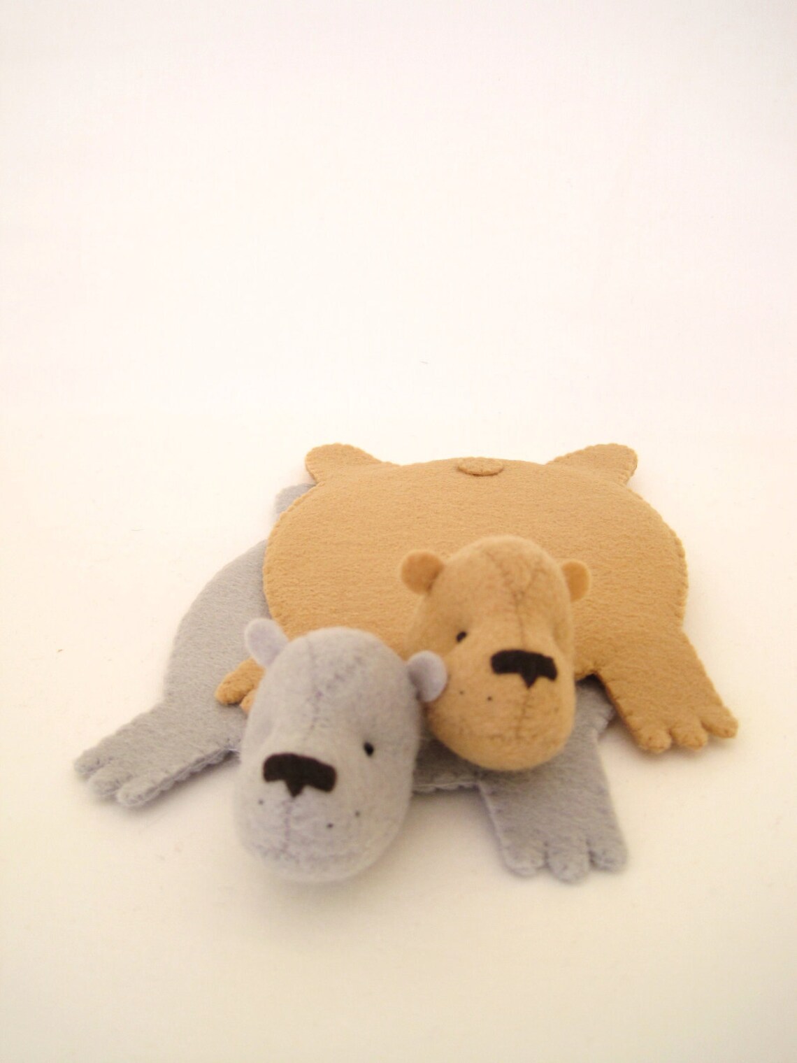 Bear Rug Coaster set of Two | Etsy