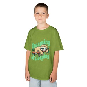 Camiseta de perezoso, camiseta infantil de perezoso durmiendo, perezosos, amante de los perezosos, camiseta de animal lindo, camiseta divertida para dormir, regalo para niños, diseño de perezoso de dibujos animados