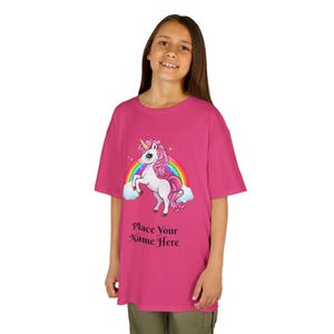 Einhorn Shirt, Kinder Einhorn T-Shirt, personalisiertes Einhorn Kinder T-Shirt, Regenbogen Einhorn, Einhornliebhaber, Kindergeschenk, Geburtstagsfeier