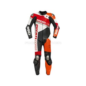 Ducati Motorcycle Racing Suit: Genuine Leather Track Wear