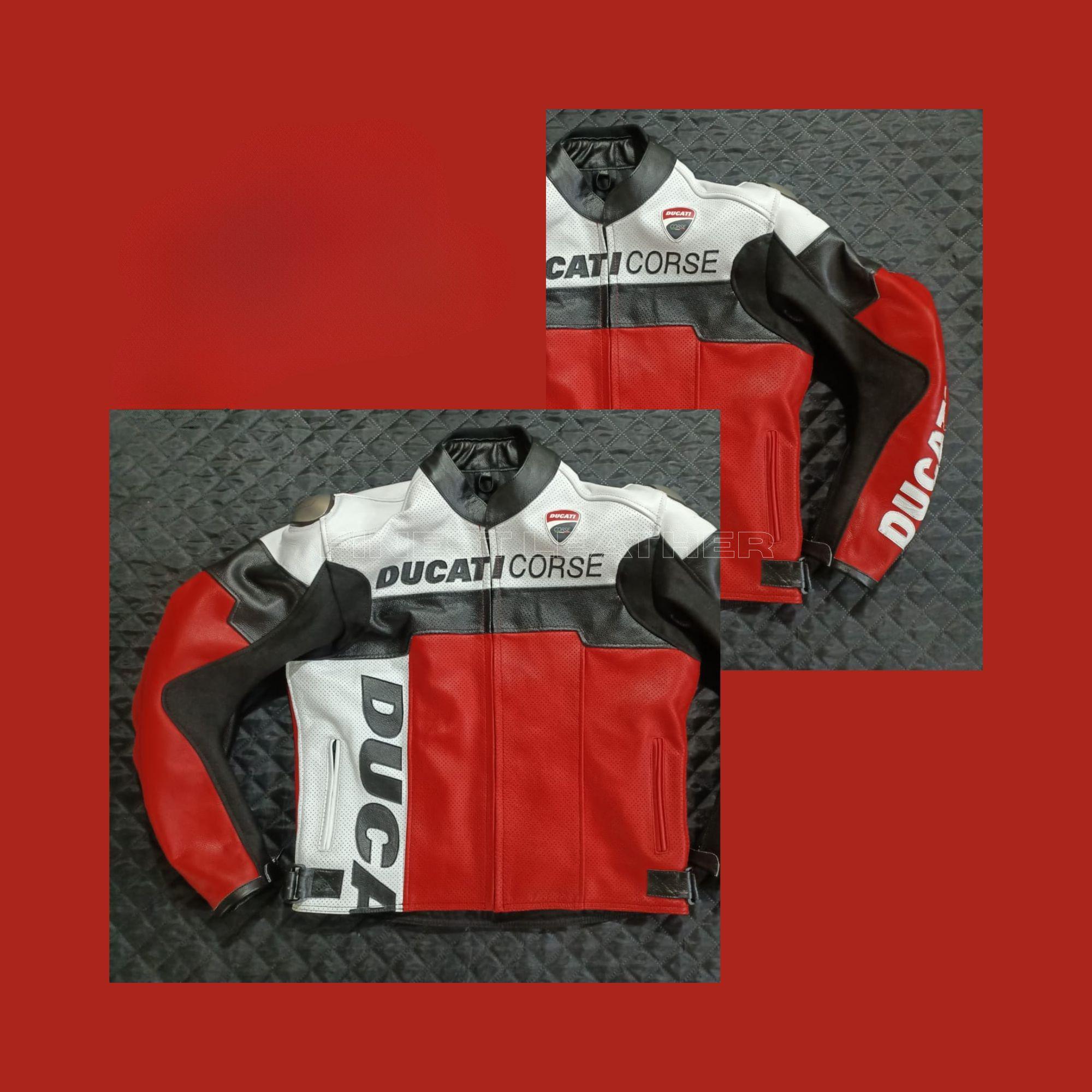 Ducati Corse C5レザーバイクジャケット：防水牛革バイカーギア - Etsy