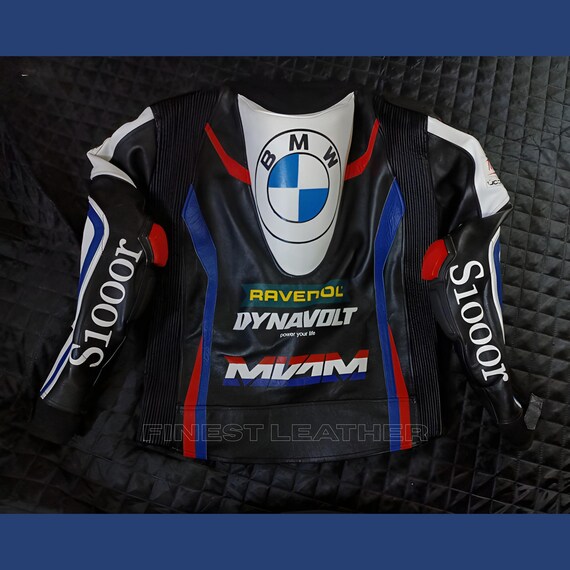 BMW Motorrad レーシングレザーバイクジャケット：CEアーマー、牛革 